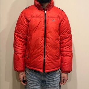 Adidas Men's Vibrant Red Puffer Jacket